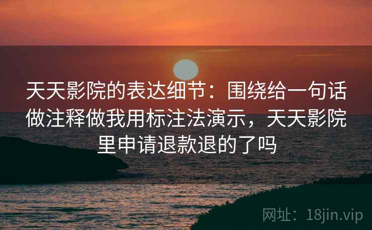 天天影院的表达细节：围绕给一句话做注释做我用标注法演示，天天影院里申请退款退的了吗